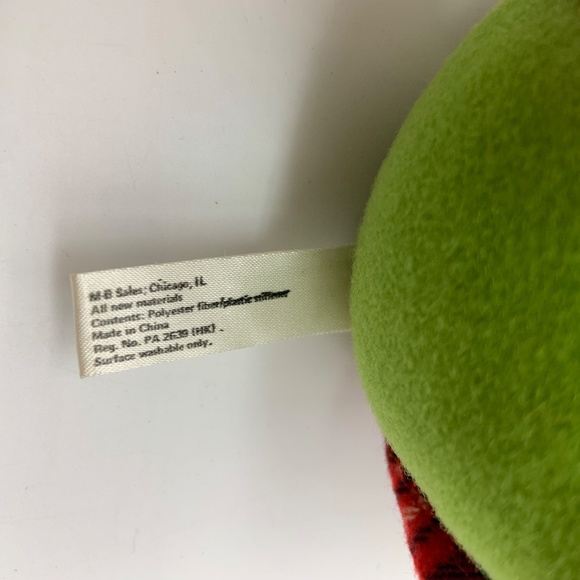 VTG Jim Henson Baby Kermit the Frog Christmas Santa Elf Muppet Plush Doll 1987 - Picture 13 of 14